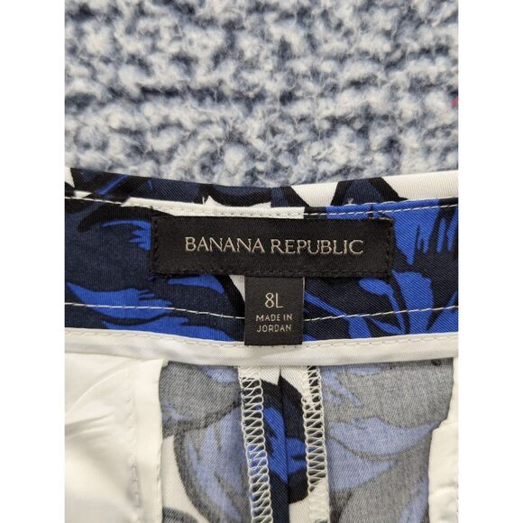 Banana Republic Floral Print Drapey Pants Size 8 Long Ankle Crop Colorful Blue - Picture 11 of 12